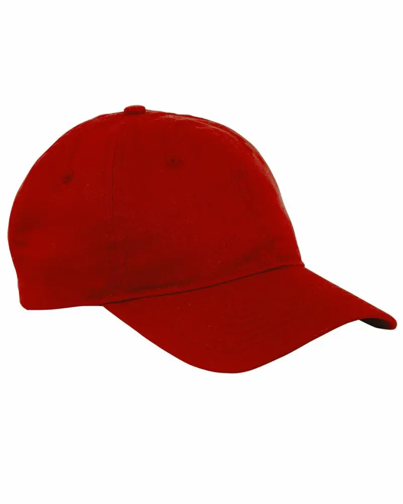A red hat is shown with no background.
