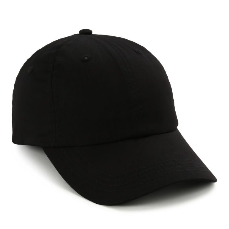 Black 768x768 A black baseball cap is shown on a white background.