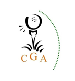 A logo of cga with an image of a flower.