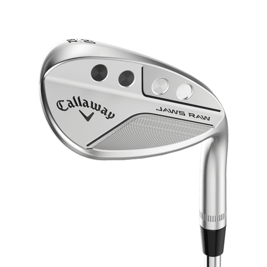 A callaway wedge with the head of it on a green background