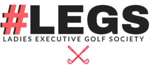A logo for executive golf club with two crossed clubs.